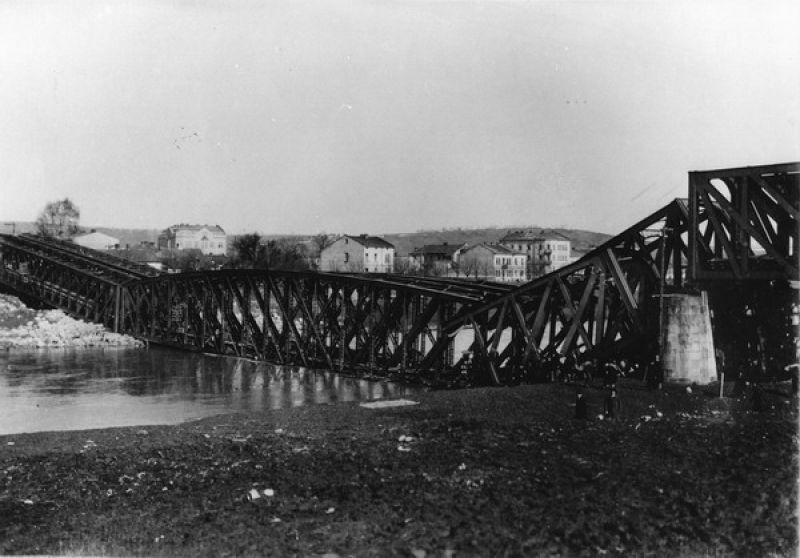 Взорванный мост через реку Сан, 1914 - 1918, Царство Польское