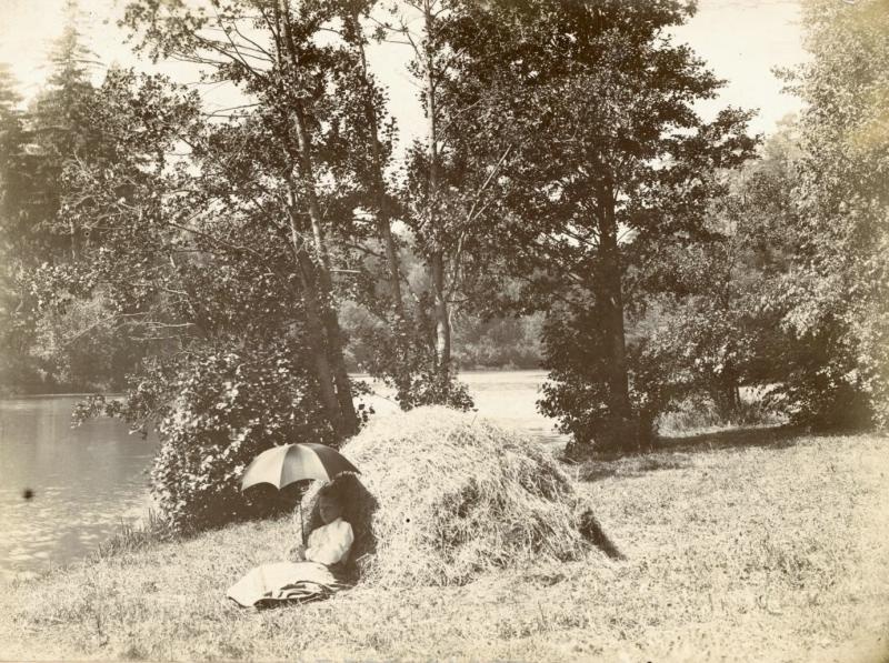 На пруду в парке, 1891 - 1903. Выставка «На сеновал!» с этой фотографией.