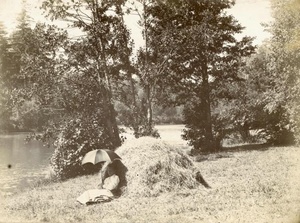 На пруду в парке, 1891 - 1903. Выставка «На сеновал!» с этой фотографией.