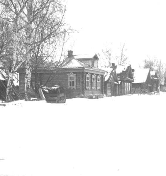 Сельская улица зимой, 1910-е, Владимирская губ., Вязниковский у., с. Станки