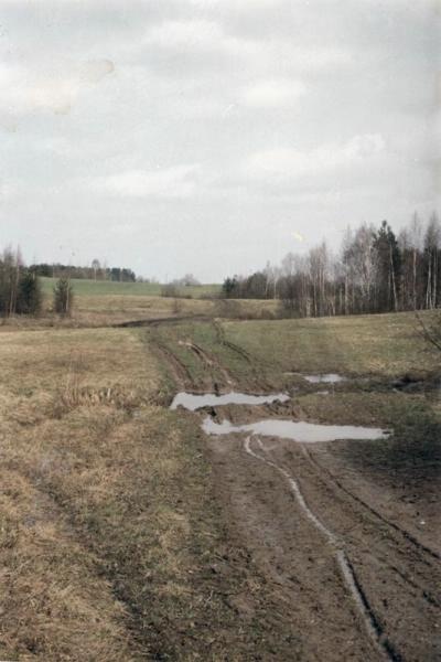 Этапы работы над картиной «Дорога», январь 1988, Вологодская обл., г. Кириллов