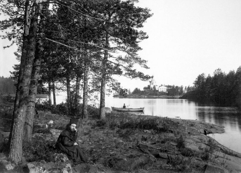 Берег острова Валаам, 1900-е, Карелия. Выставки:&nbsp;«Карелия»,&nbsp;«Карелия. Спокойная красота чистого сердца» с этой фотографией.&nbsp;