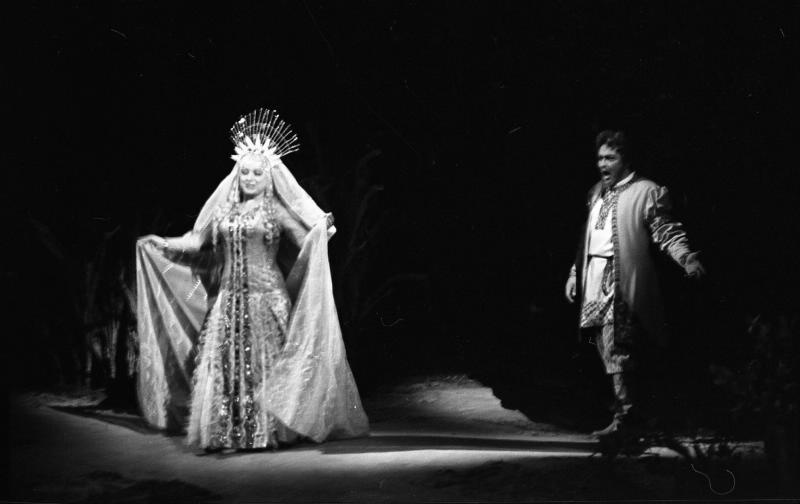 Сцена из оперы «Садко» с участием Тамары Милашкиной и Владимира Атлантова, 1976 год, г. Москва