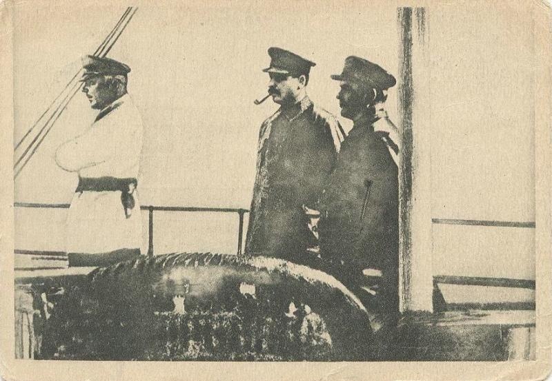 Иосиф Сталин, Климент Ворошилов и Сергей Киров на Беломоро-Балтийском канале, 1931 - 1933