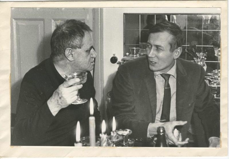 Валентин Катаев и Евгений Евтушенко, 1962 год, Московская обл., пос. Переделкино