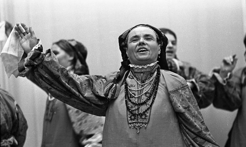 Выступление ансамбля народной песни, 1980-е, г. Москва