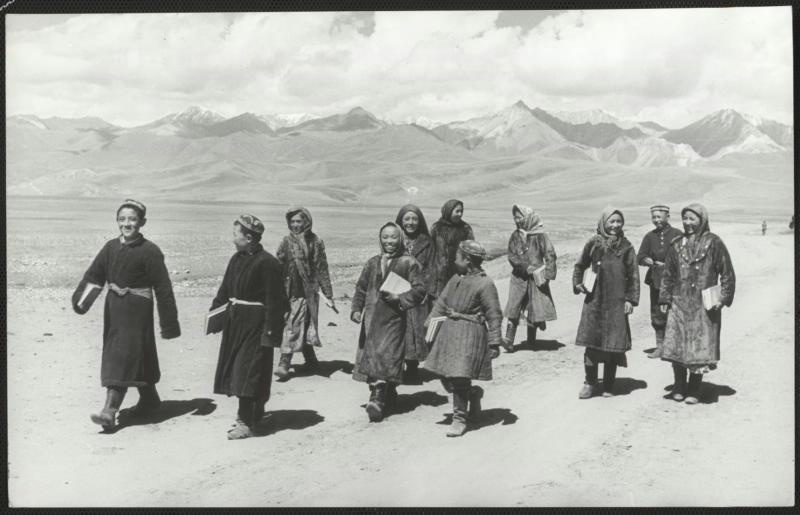 Школьники, 1956 год, Киргизская ССР, Алайская долина