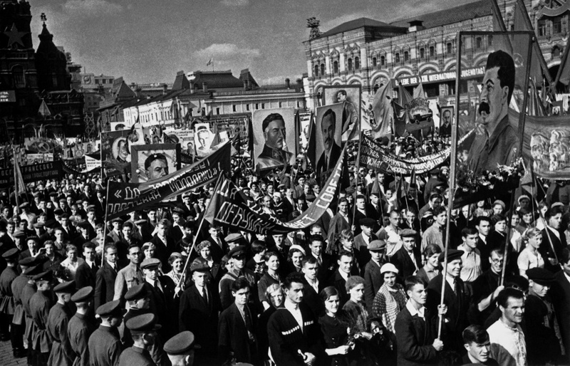 Первомайская демонстрация в Москве, 1 мая 1938, г. Москва