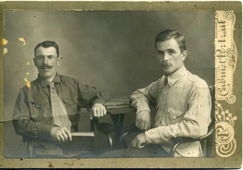 Двойной мужской портрет, 1910-е. Коллодион.
