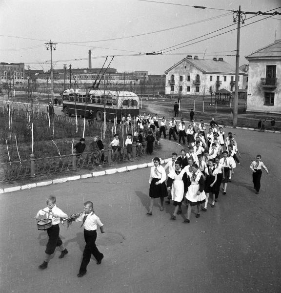 Отряд на марше, 1953 - 1954, г. Владимир