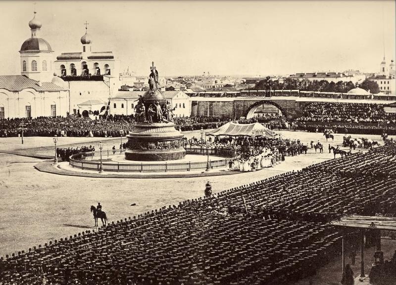 Открытие памятника «Тысячелетие России», сентябрь 1862, г. Новгород