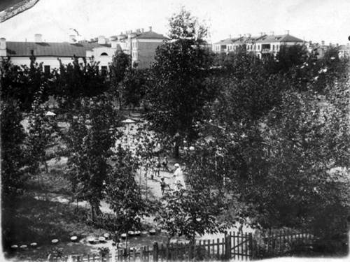 Общий вид оздоровительной площадки, 1938 год, г. Ульяновск