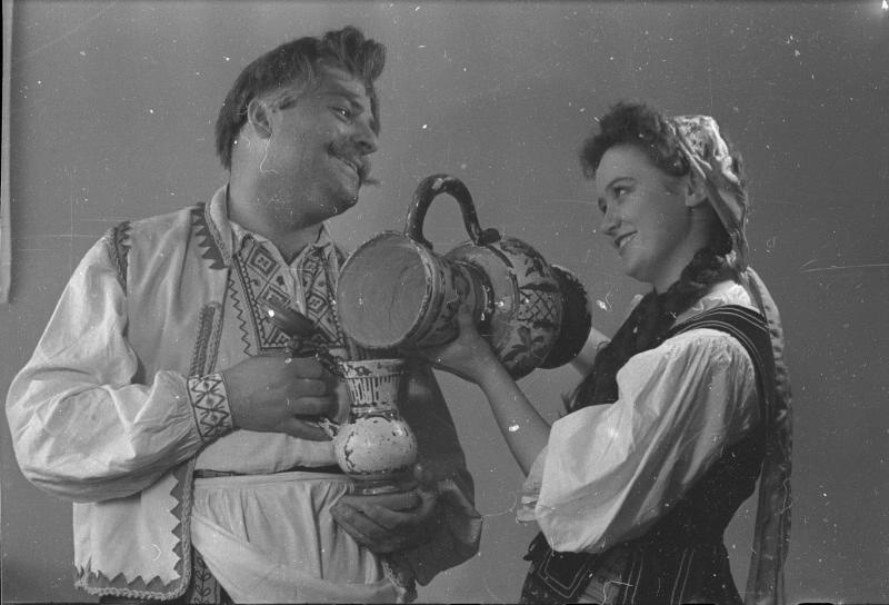 Спектакль Московского театра оперетты «Орлиные перья», 1953 год, г. Москва