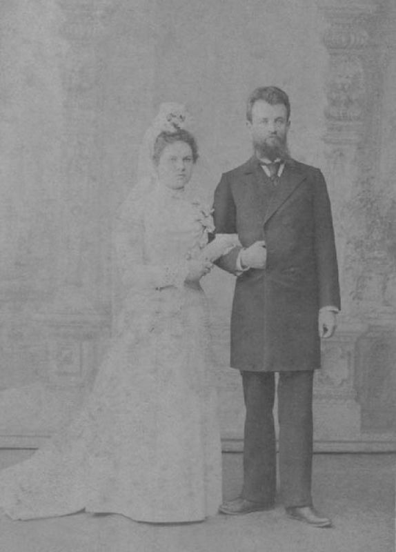 Свадебная фотография Громцевых В.А. и Н.А, 1900-е, г. Череповец и Череповецкий район