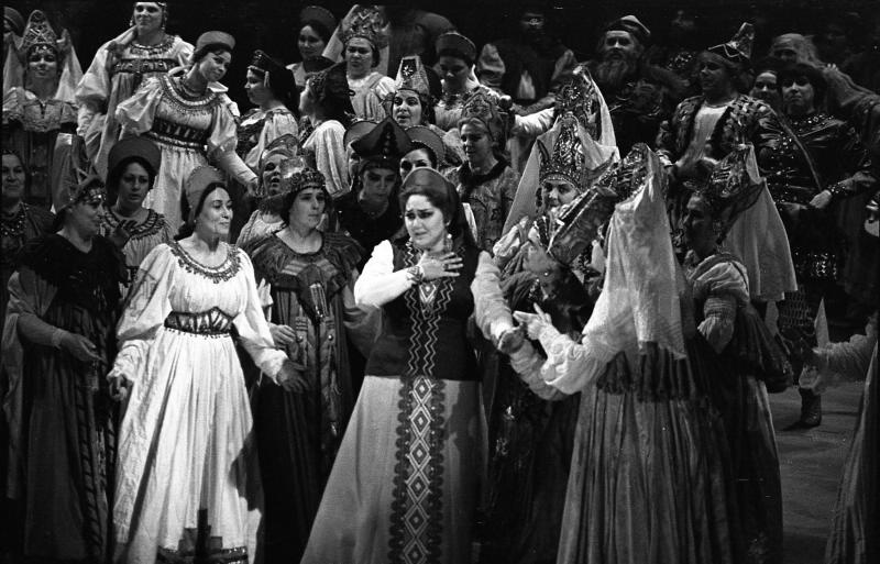 Сцена из оперы «Садко» с участием Ирины Архиповой, 1976 год, г. Москва
