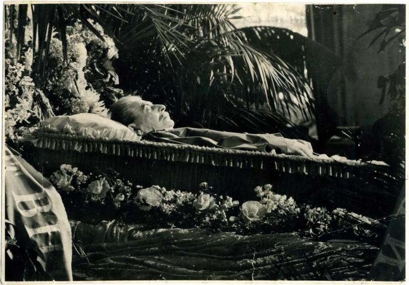 Гроб с телом Иосифа Сталина, 6 - 8 марта 1953, г. Москва. Видео «Кровавое прощание» с этой фотографией.