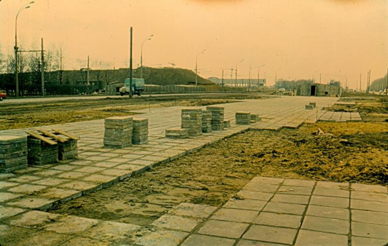 Строительство мемориального комплекса Победы на Поклонной горе, 1987 год, г. Москва