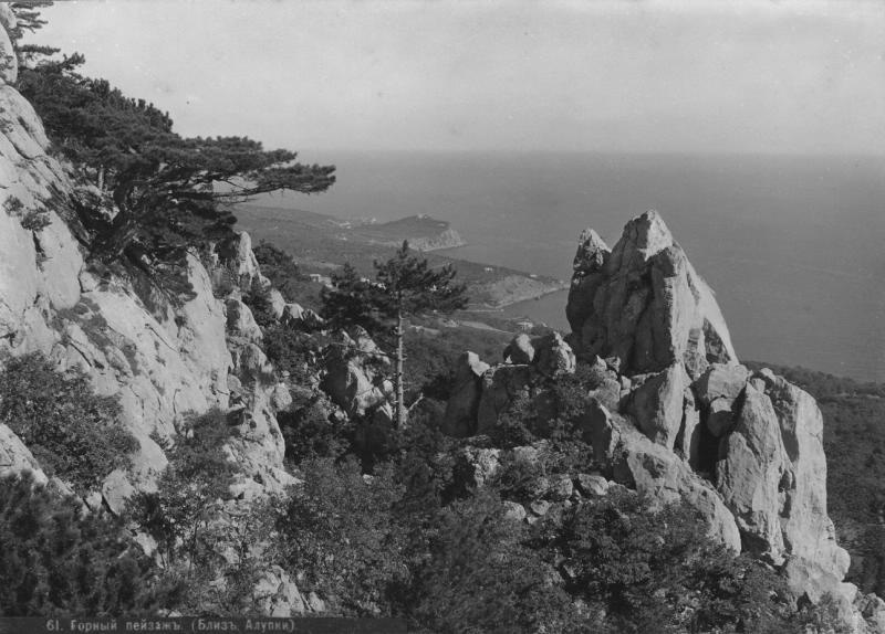 Горный пейзаж близ Алупки, 1903 - 1910, Таврическая губ., дер. Алупка
