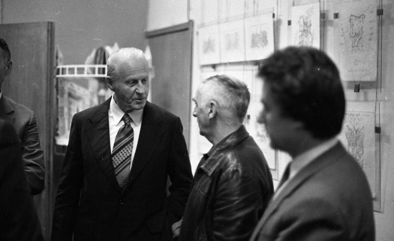 Тур Хейердал и Андрей Дементьев в «Юности», 1984 год, г. Москва. Выставка «Успеть везде» с этой фотографией.