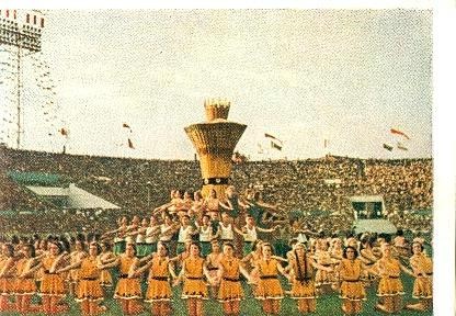 Физкультурный парад 1954 года. Выступление физкультурников Казахской ССР, 1954 год, г. Москва