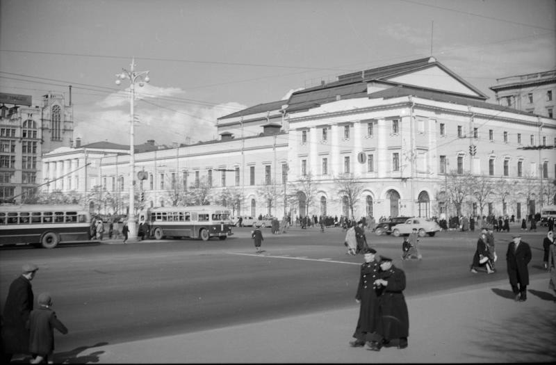 Театральная площадь и Малый театр, 1950-е, г. Москва