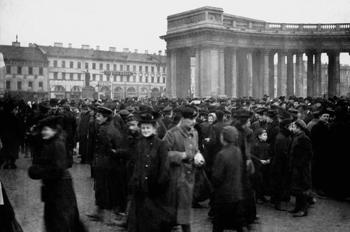 Студенческая демонстрация у Казанского собора, март 1901, г. Санкт-Петербург