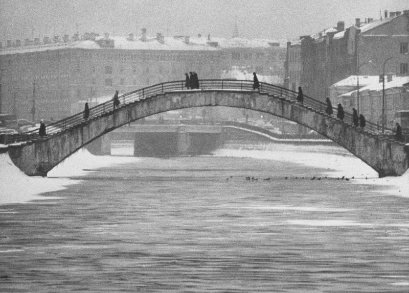 Садовнический мост, февраль 1994, г. Москва. Выставка «Мосты Москвы» с этой фотографией.&nbsp;