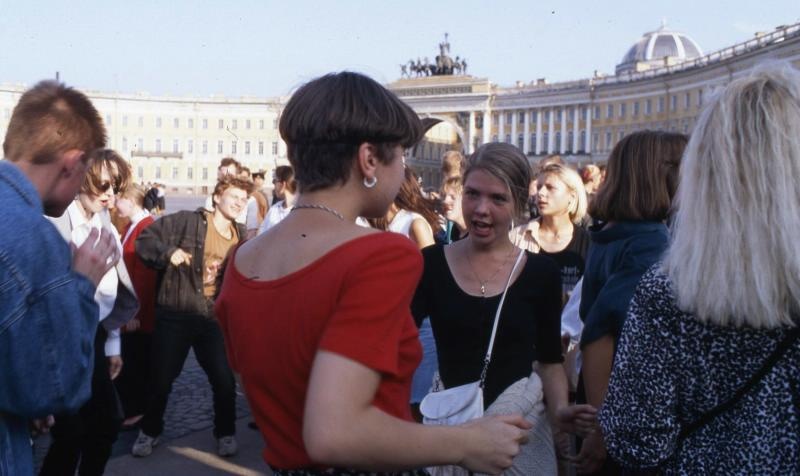 Танцы на Дворцовой площади., 1995 год, г. Санкт-Петербург