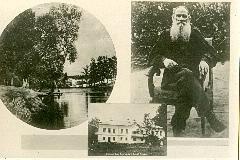 Лев Толстой, 1900-е, Тульская губ., Ясная Поляна. Коллаж выполнен в 1933 году.