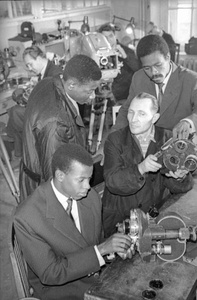 Гвинейцы в Центральной студии документальных фильмов, 1959 год, г. Москва