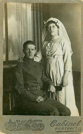 Свадебный портрет, 1918 год, Архангельская губ., г. Архангельск