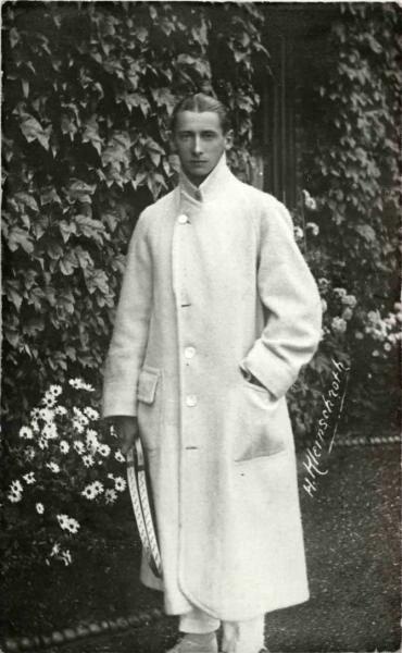 Немецкий теннисист Генрих Кляйншрот, 1914 год, г. Москва
