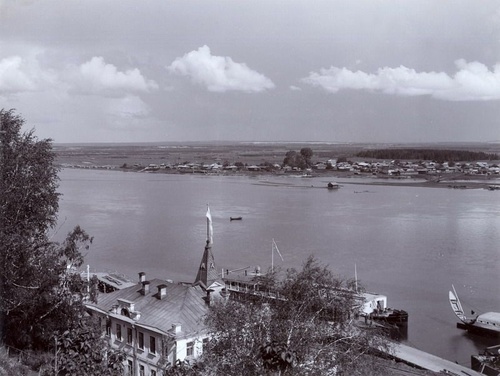 Вид на реку Вятку в разлив, 1900-е, Вятская губ., г. Вятка