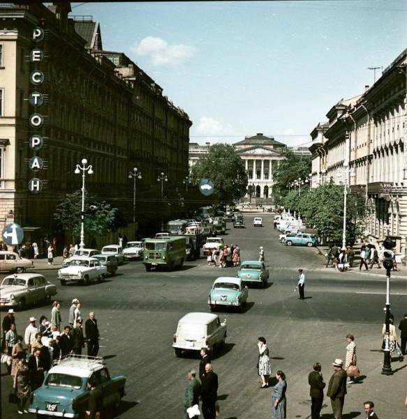 Вид на Русский музей с Невского проспекта, 1961 - 1969, г. Ленинград