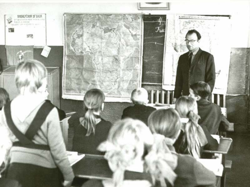Урок географии в Абакановской школе, 23 сентября 1973, г. Череповец и Череповецкий район