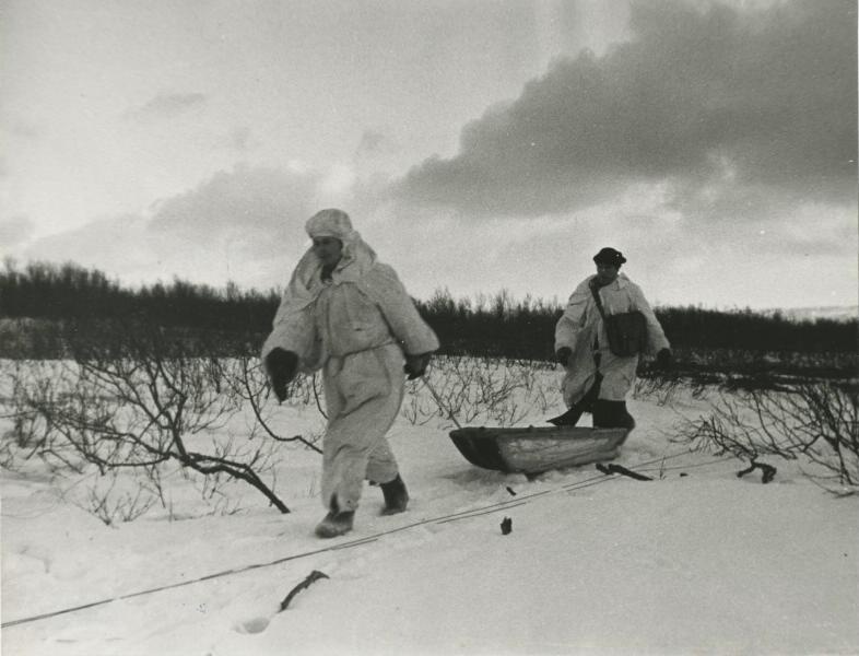 На передовую за раненым, 1941 - 1942, Мурманская обл., п-ов Рыбачий