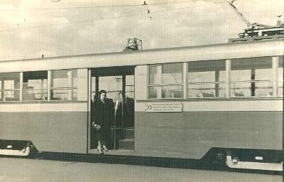 Трамвай № 33, 1950-е, г. Ленинград. 