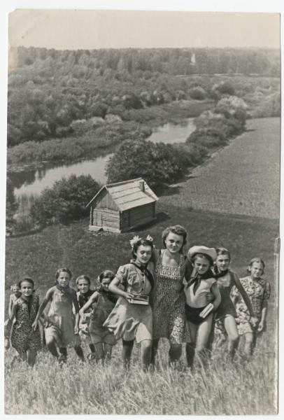 В лагере под Вереей, 1949 год, Московская обл.