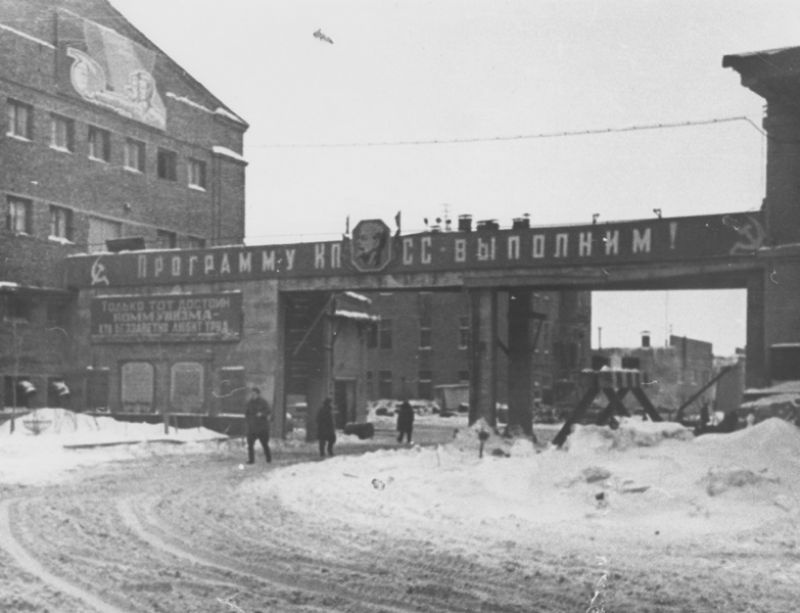 Заводской двор ФМК, январь 1965, г. Череповец и Череповецкий район
