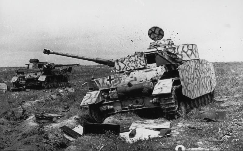 Орловское направление. Разбитая немецкая техника, август 1943