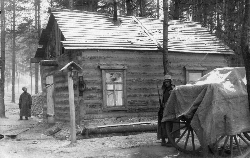 Духовщинский полк. Часовой, 1916 год. 267-й пехотный Духовщинский полк был составлен по мобилизации 18 июля 1914 года. Дислоцировался в Новгородской губернии, в Грузино. Осенью 1914 года полк был включен в состав Петроградского военного округа. До октября 1914 года дислоцировался в Охте, затем был направлен на Северо-Западный фронт.