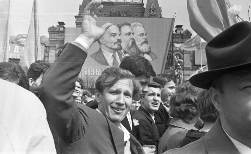 Студент на демонстрации, 1963 - 1964, г. Москва