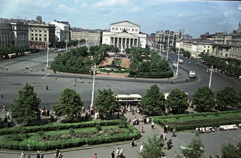 Площадь е. Большой театр 1950. Фотографии пл Свердлова 1950г. 