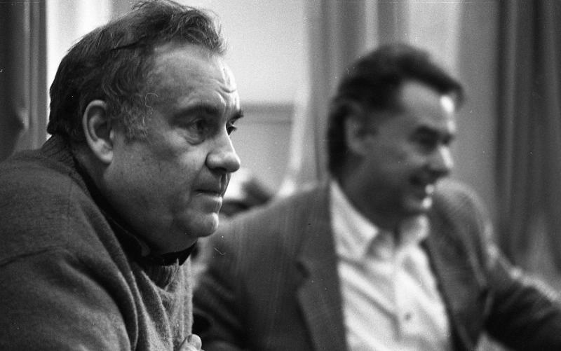 Эльдар Рязанов и Андрей Дементьев в редакции журнала «Юность», 1991 год, г. Москва