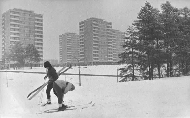 На лыжах, 1981 год, Литовская ССР, г. Вильнюс