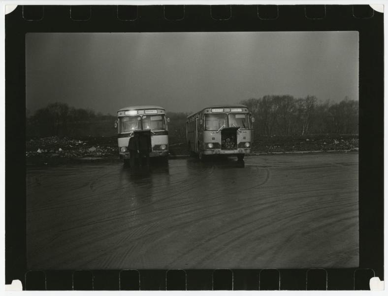 Автобусы, 1984 год, г. Москва. Выставка «Московский автобус» с этой фотографией.