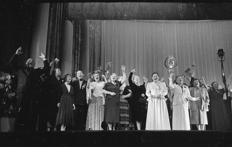 Празднование 25-летнего юбилея Театра оперетты, 1952 год, г. Москва