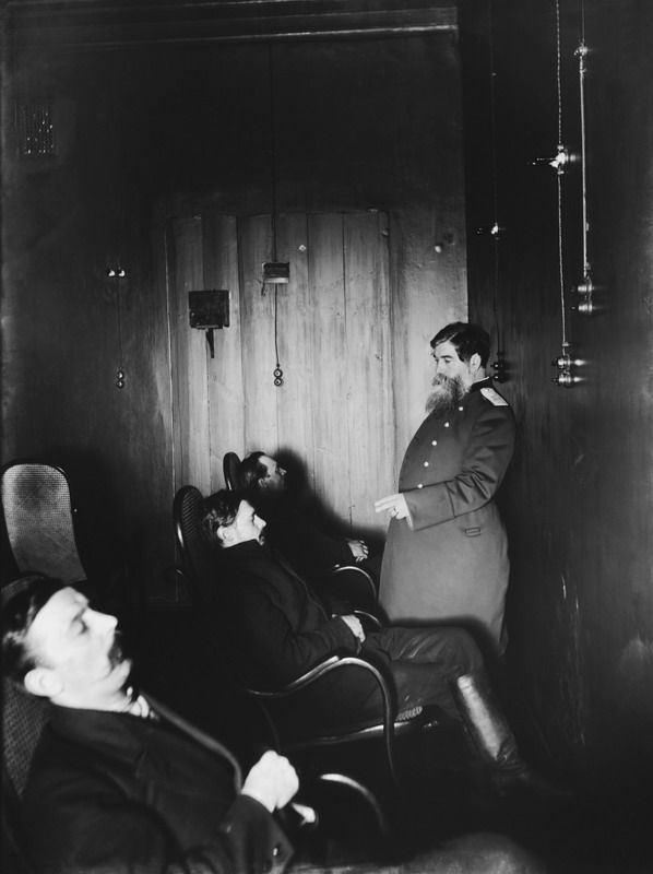 Профессор Владимир Бехтерев лечит гипнозом больных в «гипнотической комнате», 1913 год, г. Санкт-Петербург