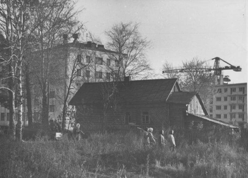     Фото Утро на строительстве, 1961 год, г. Череповец  История России в фотографиях