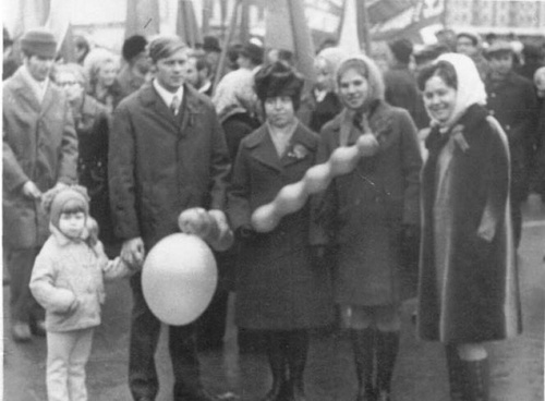 На демонстрации, 1962 год, Вологодская обл., Череповецкий р-н, г. Череповец